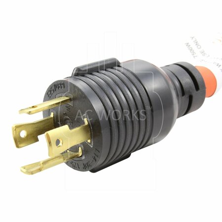 Ac Works 1.5FT Adapter NEMA L14-30 Plug 4-Prong 30A to NEMA 6-50R 50A 250V WDL1430650-018
